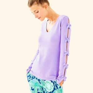 Lilly Pulitzer Edina Sweater Sea Urchin Purple